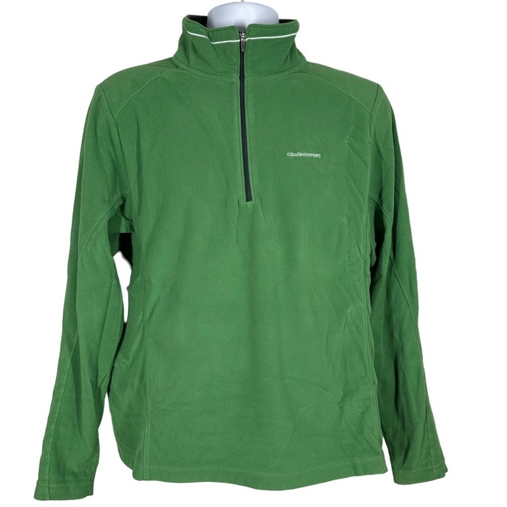 CRAGHOPPERS Mens Green Half Zip Pullover Fleece Medium
